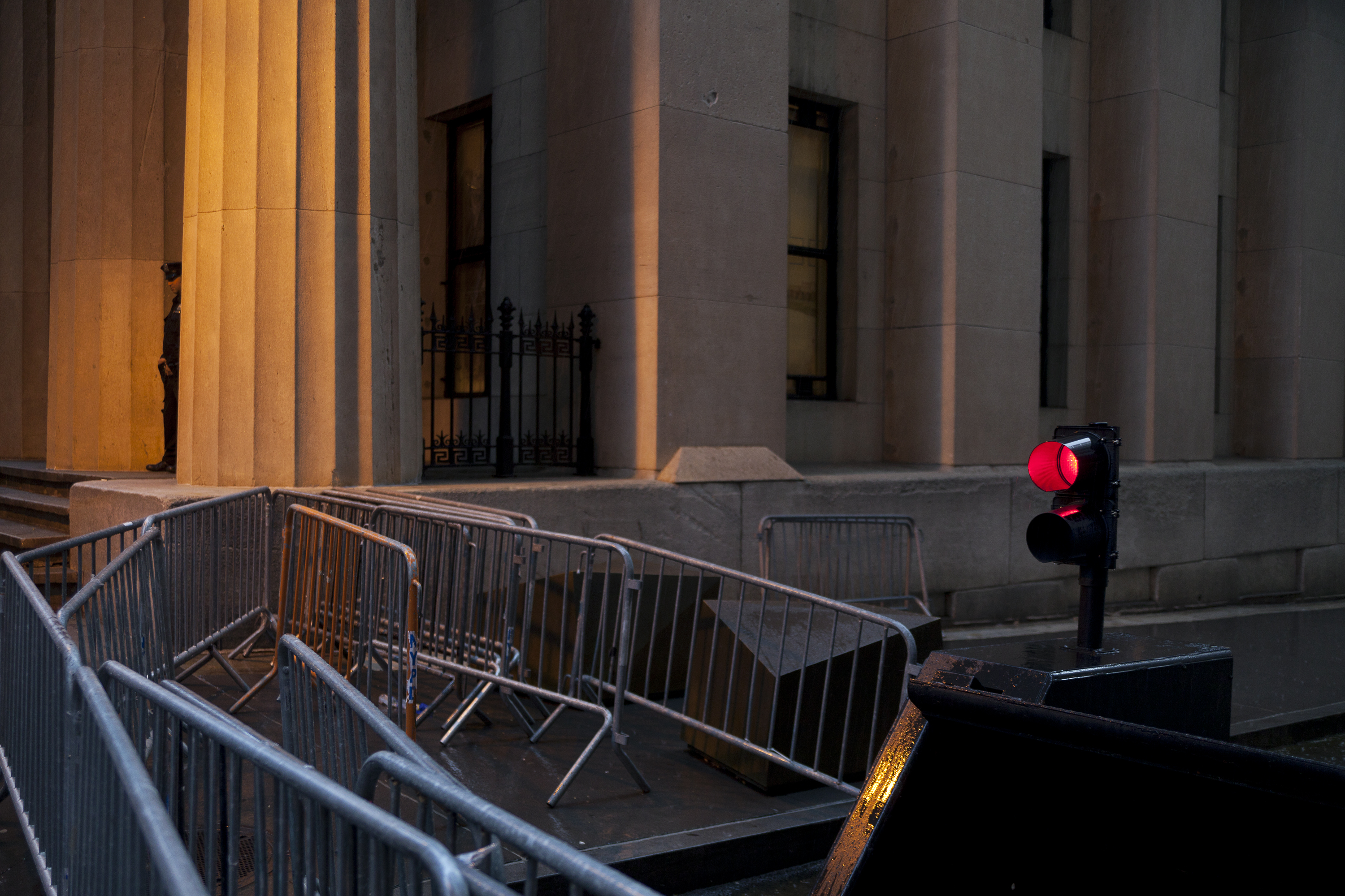 Policeman and Barricades-large