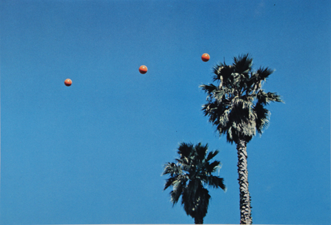 Throwing Three Balls in the AirThrowing Three Balls in the Air to Get a Straight Line (Best of Thirty-Six Attempts) detail (1973) - John Baldessari