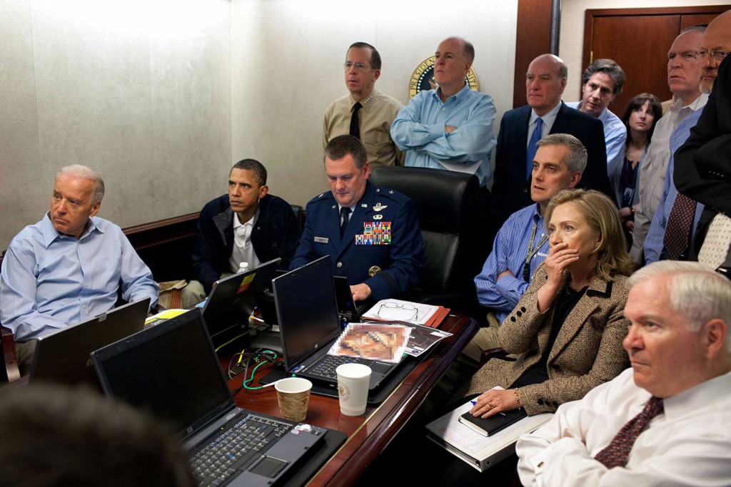 White House staff during the Bin Laden raid in 2011. Photo Credit : PETE SOUZA / THE WHITE HOUSE