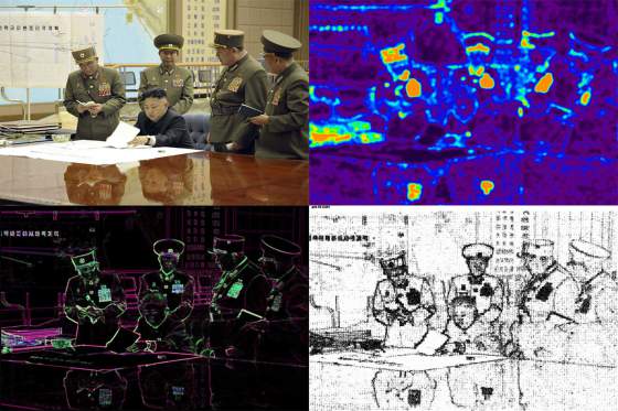 Screenshots from Tungstène showing manipulation of the medals on North Korean military officials